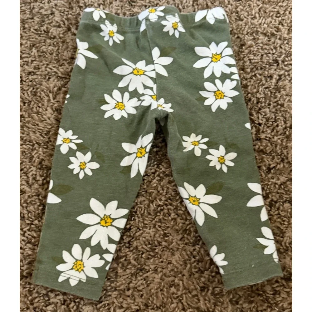 Magnetic Me-Carter's- Striped Bodysuit Brown Floral Leggings 9-12/9  Mon